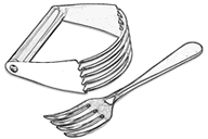 Pastry blender and fork