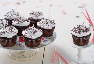 Favorite Fudge Birthday Cupcakes with 7-Minute Icing