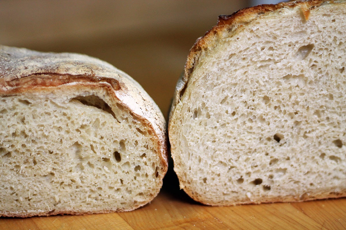 Bread baking in a Dutch oven via @kingarthurflour