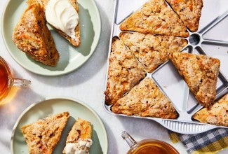 Carrot Cake Scones with Cream Cheese Frosting