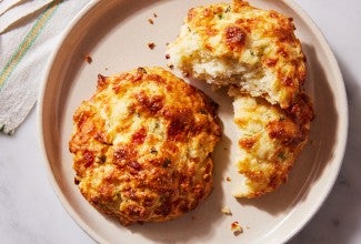 Scallion and Cheddar Cathead Biscuits