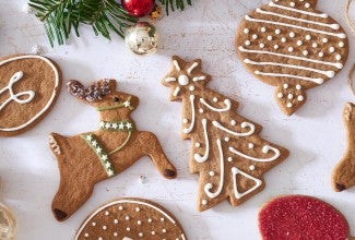 Assorted Christmas cookies on a table