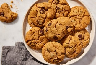 Flourless Peanut Butter Chocolate Chip Cookies