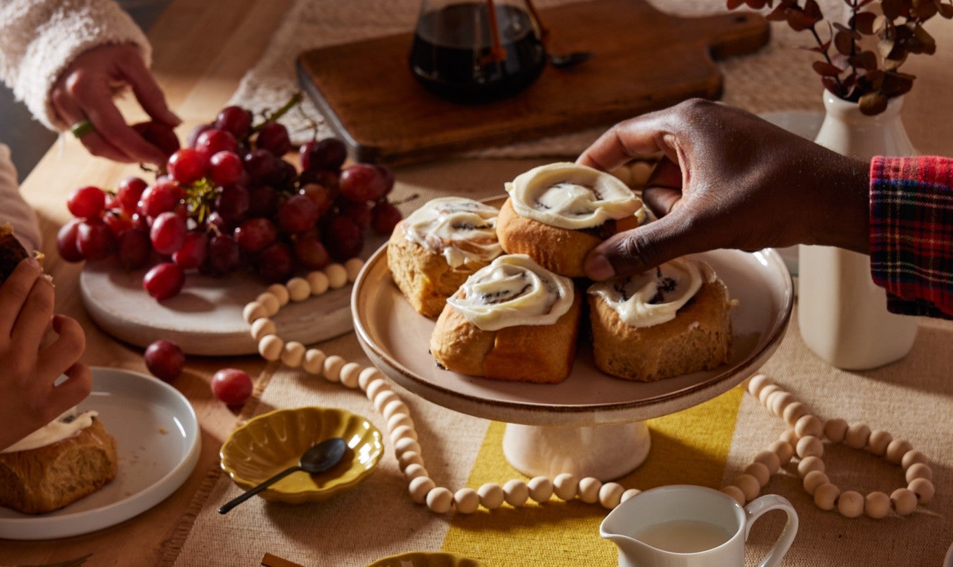 Gingerbread Cinnamon Rolls with Cream Cheese Frosting  