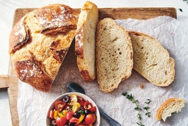 No-Knead Crusty White Bread