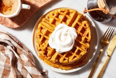 Pumpkin Sugar Crunch Waffles