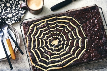 Spider Web Brownies