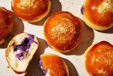 Ube Bibingka Custard Buns 